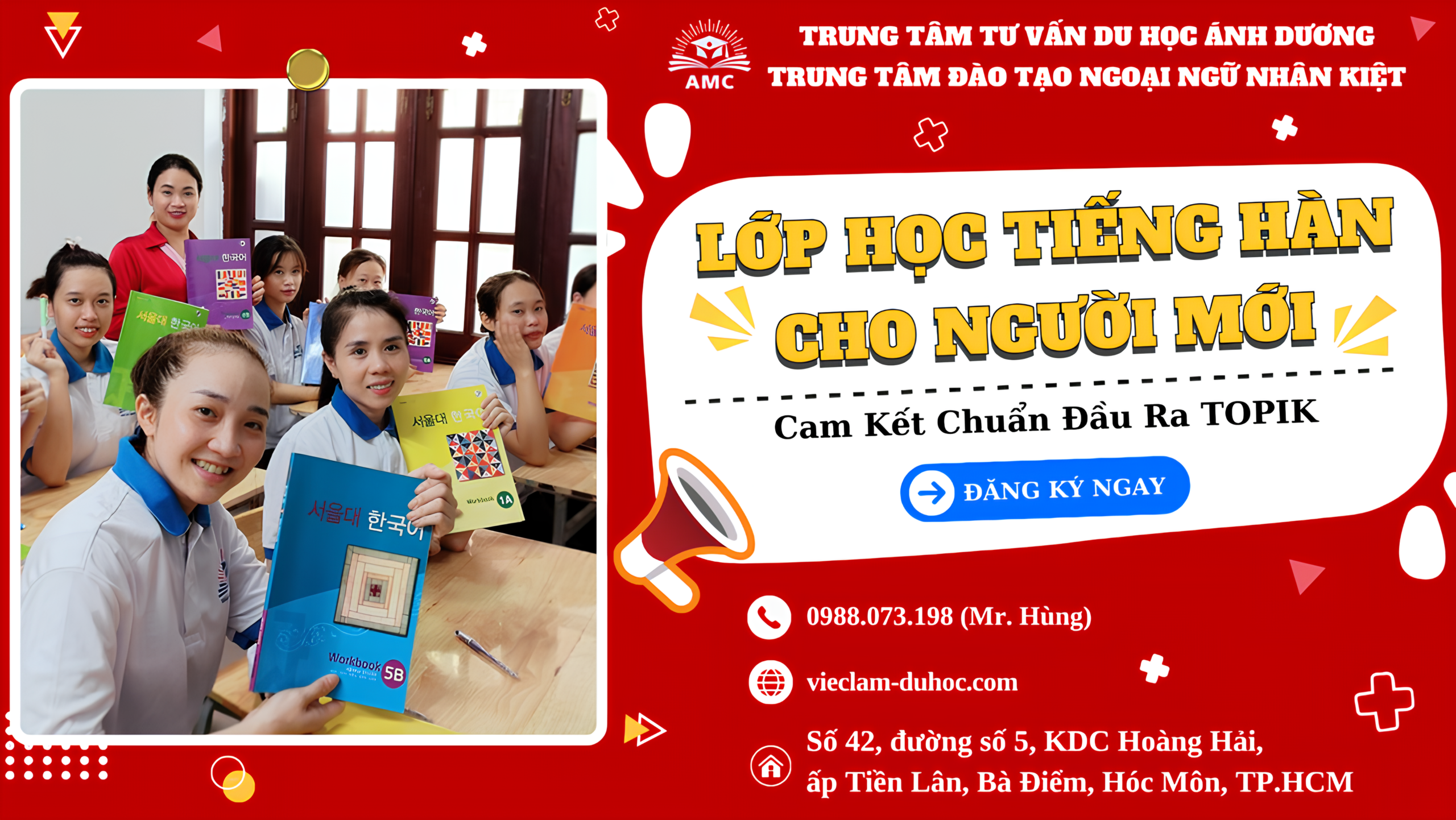KHÓA HỌC TIẾNG HÀN CHO NGƯỜI MỚI