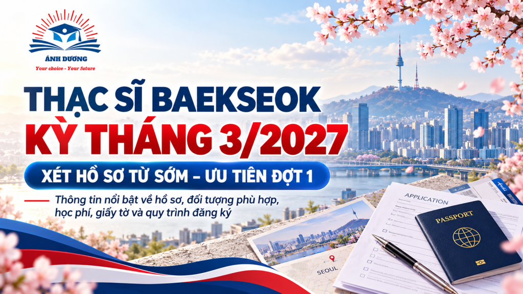 TUYỂN SINH THẠC SĨ ĐẠI HỌC BAEKSEOK HÀN QUỐC KỲ THÁNG 3/2027 29 bia 2